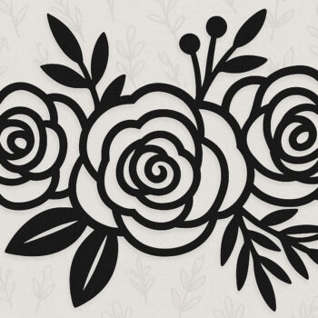 Intra απο ξύλο plywood 3mm-4mm πάχος – Paper Cut Floral Bundle Δίασταση  20x20 cm INTRAFABR-121528401 - Image 3