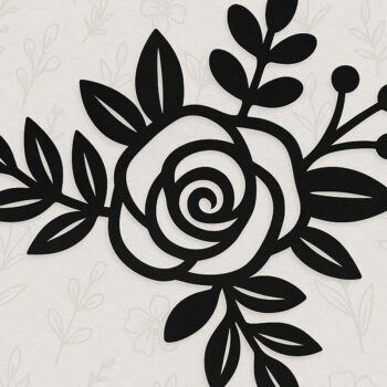 Intra απο ξύλο plywood 3mm-4mm πάχος – Paper Cut Floral Bundle Δίασταση  20x20 cm INTRAFABR-121528401 - Image 4