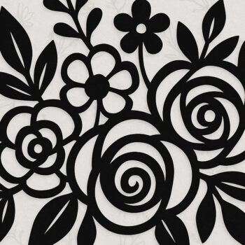 Intra απο ξύλο plywood 3mm-4mm πάχος – Paper Cut Floral Bundle Δίασταση  20x20 cm INTRAFABR-121528401 - Image 5