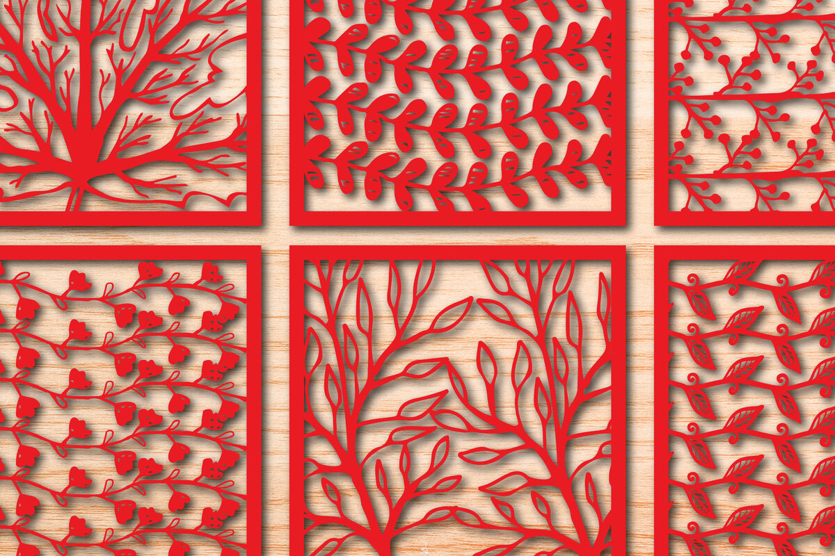 Intra απο ξύλο plywood 3mm-4mm πάχος – Πακέτο Διακόσμηση τοίχου με φλοράλ χαρτί Δίασταση  40x30 cm INTRAFABR-47370570