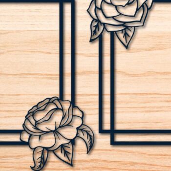 Intra απο ξύλο plywood 3mm-4mm πάχος – Πακέτο Floral στεφάνι σε χαρτί Δίασταση  20x20 cm INTRAFABR-69030497 - Image 1