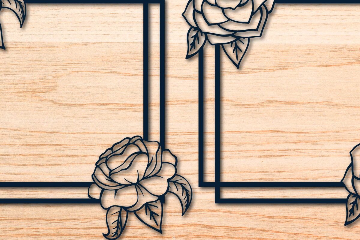 Intra απο ξύλο plywood 3mm-4mm πάχος – Πακέτο Floral στεφάνι σε χαρτί Δίασταση  20x20 cm INTRAFABR-69030497