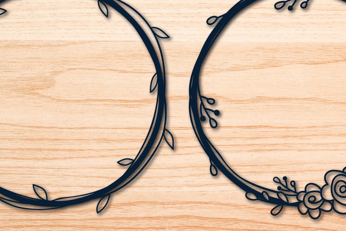 Intra απο ξύλο plywood 3mm-4mm πάχος – Πακέτο Floral στεφάνι σε χαρτί Δίασταση  20x20 cm INTRAFABR-69037362