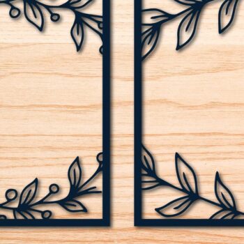 Intra απο ξύλο plywood 3mm-4mm πάχος – Πακέτο Floral στεφάνι σε χαρτί Δίασταση  20x20 cm INTRAFABR-69051042 - Image 1
