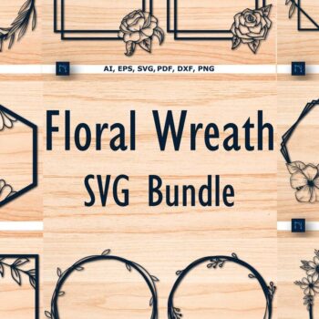 Intra απο ξύλο plywood 3mm-4mm πάχος – Χάρτινο λουλουδάτο στεφάνι Mega Bundle Δίασταση  20x20 cm INTRAFABR-69051720 - Image 1