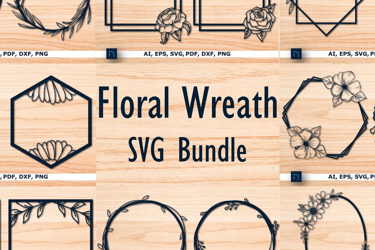 Intra απο ξύλο plywood 3mm-4mm πάχος – Χάρτινο λουλουδάτο στεφάνι Mega Bundle Δίασταση  20x20 cm INTRAFABR-69051720