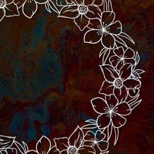 Intra απο ξύλο plywood 3mm-4mm πάχος – Χαρτοκομμένο στεφάνι λουλουδιών για διακόσμηση = Δίασταση  20x20 cm INTRAFABR-30828381