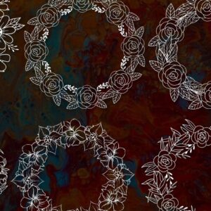 Intra απο ξύλο plywood 3mm-4mm πάχος – Χαρτοκομμένο στεφάνι λουλουδιών για διακόσμηση Δίασταση  20x20 cm INTRAFABR-30830122