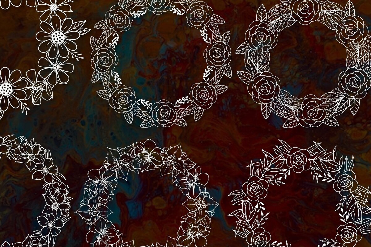 Intra απο ξύλο plywood 3mm-4mm πάχος – Χαρτοκομμένο στεφάνι λουλουδιών για διακόσμηση Δίασταση  20x20 cm INTRAFABR-30830122