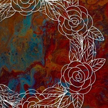 Intra απο ξύλο plywood 3mm-4mm πάχος – Χαρτοκομμένο στεφάνι λουλουδιών για διακόσμηση Δίασταση  20x20 cm INTRAFABR-30830122 - Image 4