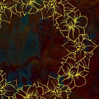 Intra απο ξύλο plywood 3mm-4mm πάχος – Χαρτοκομμένο στεφάνι λουλουδιών για διακόσμηση Δίασταση  20x20 cm INTRAFABR-30830122 - Image 5