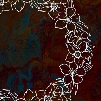 Intra απο ξύλο plywood 3mm-4mm πάχος – Χαρτοκομμένο στεφάνι λουλουδιών για διακόσμηση Δίασταση  20x20 cm INTRAFABR-30830122 - Image 6