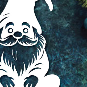 Intra απο ξύλο plywood 3mm-4mm πάχος – Paper Cut Gnome Δίασταση  20x20 cm INTRAFABR-107675071 - Image 1