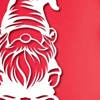 Intra απο ξύλο plywood 3mm-4mm πάχος – Paper Cut Gnome Δίασταση  20x20 cm INTRAFABR-107674577 - Image 1