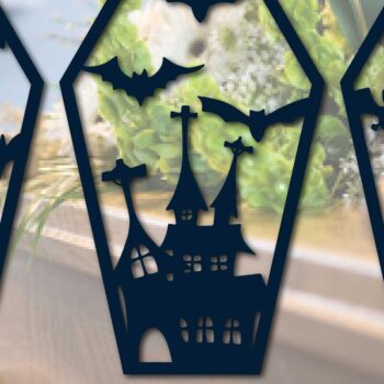 Intra απο ξύλο plywood 3mm-4mm πάχος – Δέσμη Coffins Halloween Coff Paper Δίασταση  20x20 cm INTRAFABR-77778538 - Image 1