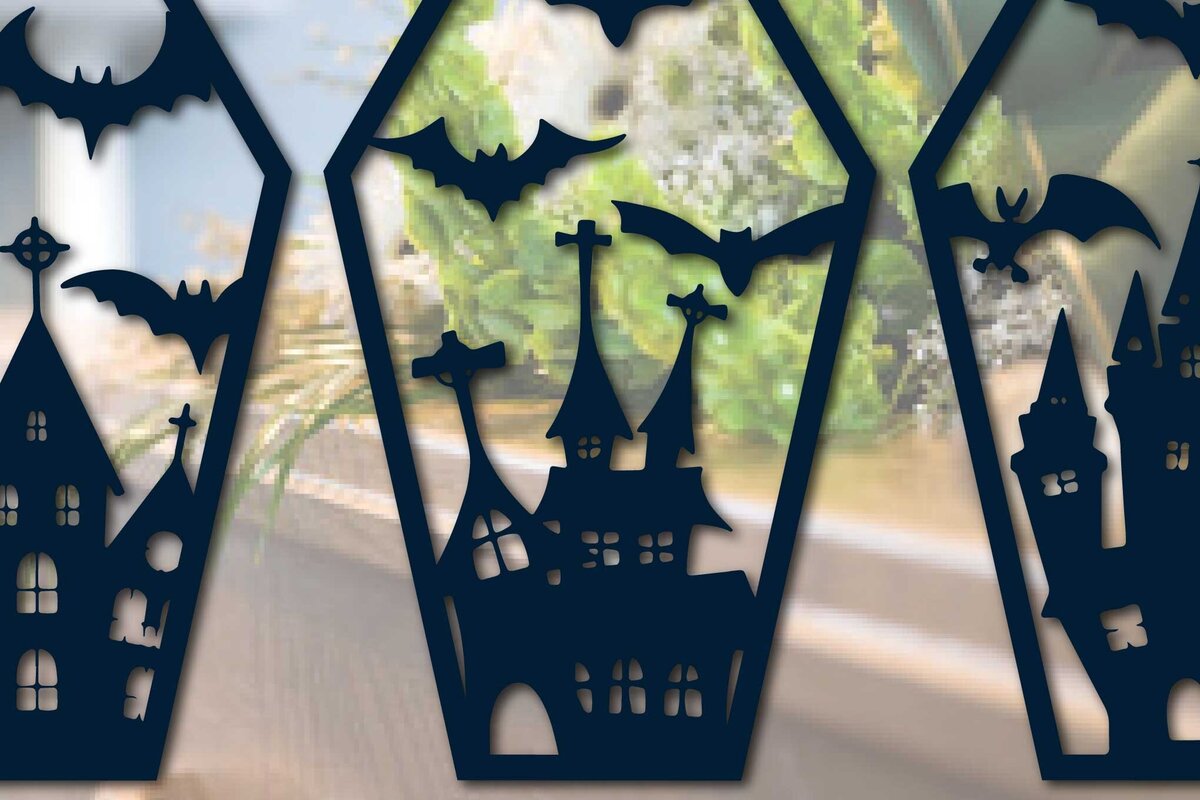 Intra απο ξύλο plywood 3mm-4mm πάχος – Δέσμη Coffins Halloween Coff Paper Δίασταση  20x20 cm INTRAFABR-77778538