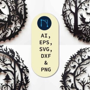 Intra απο ξύλο plywood 3mm-4mm πάχος – Πακέτο Decor Halloween Cut Paper Δίασταση 20x20 cm INTRAFABR-80311397