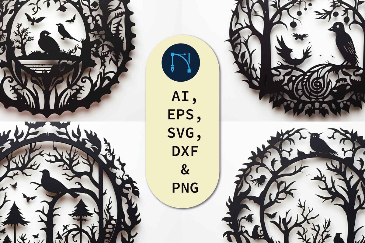 Intra απο ξύλο plywood 3mm-4mm πάχος – Πακέτο Decor Halloween Cut Paper Δίασταση  20x20 cm INTRAFABR-80311397