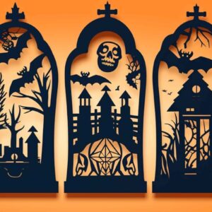 Intra απο ξύλο plywood 3mm-4mm πάχος – Πακέτο Decor Halloween Cut Paper Δίασταση 20x20 cm INTRAFABR-78772359
