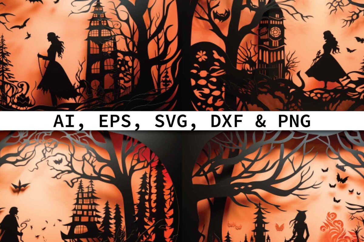 Intra απο ξύλο plywood 3mm-4mm πάχος – Πακέτο Decor Halloween Cut Paper Δίασταση  20x20 cm INTRAFABR-80282454