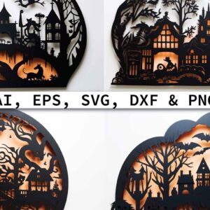 Intra απο ξύλο plywood 3mm-4mm πάχος – Πακέτο Decor Halloween Cut Paper Δίασταση 20x20 cm INTRAFABR-80284891