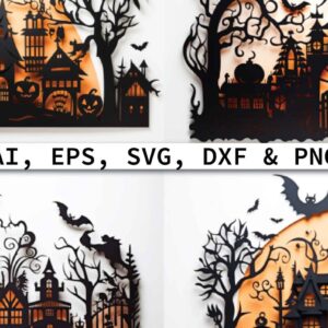 Intra απο ξύλο plywood 3mm-4mm πάχος – Πακέτο Decor Halloween Cut Paper Δίασταση 20x20 cm INTRAFABR-80288807