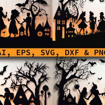 Intra απο ξύλο plywood 3mm-4mm πάχος – Paper Cut Halloween Party Bundle Δίασταση  20x20 cm INTRAFABR-79884354 - Image 1