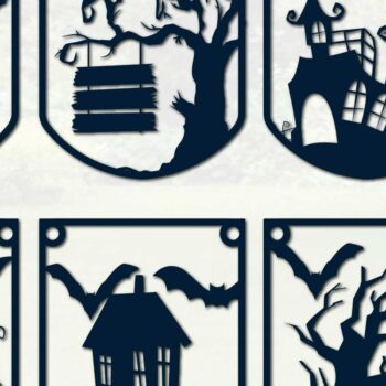 Intra απο ξύλο plywood 3mm-4mm πάχος – Πακέτο σημαία αποκριάτικων κομμένων χαρτιού Δίασταση  20x20 cm INTRAFABR-77070655 - Image 1