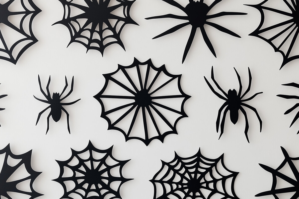 Intra απο ξύλο plywood 3mm-4mm πάχος – Paper Cut Halloween Spider Web Δίασταση  20x20 cm INTRAFABR-104690237