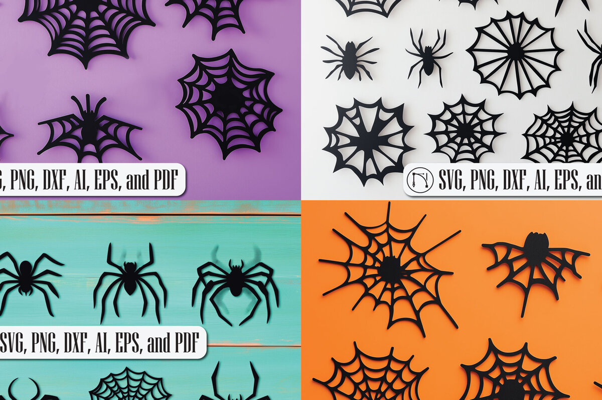 Intra απο ξύλο plywood 3mm-4mm πάχος – Δέσμη για το Halloween Spider Web Cut Paper Δίασταση  20x20 cm INTRAFABR-104690794
