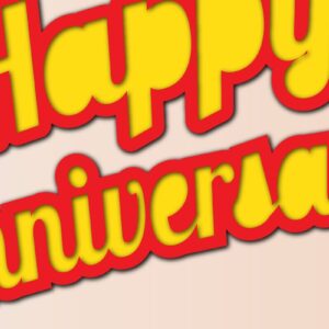 Intra απο ξύλο plywood 3mm-4mm πάχος – Χαρτόκοπη Happy Anniversary Garland Δίασταση  20x20 cm INTRAFABR-44793508