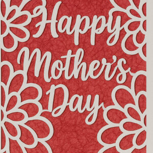 Intra απο ξύλο plywood 3mm-4mm πάχος – Κόψιμο χαρτιού Happy Mother's Day Cut Fil Δίασταση 20x20 cm INTRAFABR-119943235