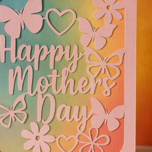 Intra απο ξύλο plywood 3mm-4mm πάχος – Κόψιμο χαρτιού Happy Mother's Day Cut Fil Δίασταση 20x20 cm INTRAFABR-119935627