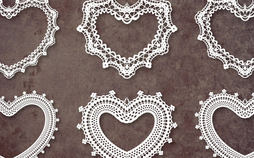 Intra απο ξύλο plywood 3mm-4mm πάχος – Πακέτο Paper Cut Heart Border Δίασταση  20x20 cm INTRAFABR-113905657
