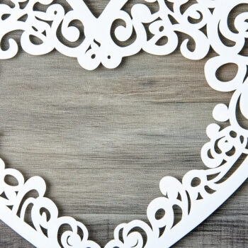 Intra απο ξύλο plywood 3mm-4mm πάχος – Paper Cut Heart Border Δίασταση  20x20 cm INTRAFABR-112911038 - Image 1