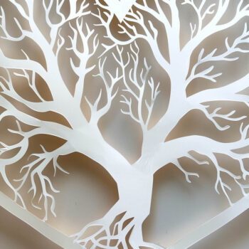 Intra απο ξύλο plywood 3mm-4mm πάχος – Paper Cut Heart Shape Tree Δίασταση 20x20 cm INTRAFABR-100508995 - Image 1