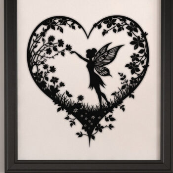 Intra απο ξύλο plywood 3mm-4mm πάχος – Χαρτί κομμένη καρδιά με δέσμη Fairy Δίασταση 20x20 cm INTRAFABR-112528538 - Image 3