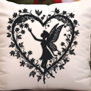 Intra απο ξύλο plywood 3mm-4mm πάχος – Χαρτί κομμένη καρδιά με δέσμη Fairy Δίασταση 20x20 cm INTRAFABR-112528538 - Image 4