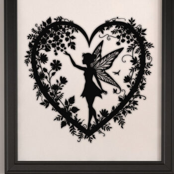 Intra απο ξύλο plywood 3mm-4mm πάχος – Χαρτί κομμένη καρδιά με δέσμη Fairy Δίασταση 20x20 cm INTRAFABR-112528538 - Image 6