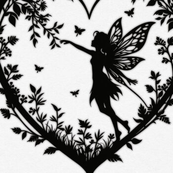 Intra απο ξύλο plywood 3mm-4mm πάχος – Χαρτί κομμένη καρδιά με δέσμη Fairy Δίασταση 20x20 cm INTRAFABR-112528538 - Image 7