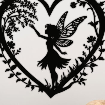 Intra απο ξύλο plywood 3mm-4mm πάχος – Χαρτί κομμένη καρδιά με δέσμη Fairy Δίασταση 20x20 cm INTRAFABR-112528538 - Image 8