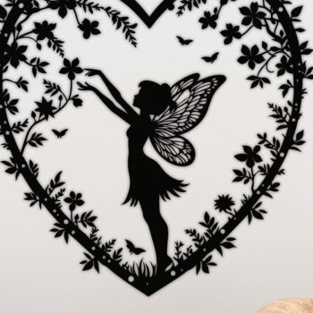 Intra απο ξύλο plywood 3mm-4mm πάχος – Χαρτί κομμένη καρδιά με δέσμη Fairy Δίασταση 20x20 cm INTRAFABR-112528538 - Image 10