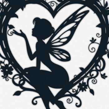 Intra απο ξύλο plywood 3mm-4mm πάχος – Paper Cut Heart with Fairy Bundle 4 Δίασταση 20x20 cm INTRAFABR-112593001 - Image 4