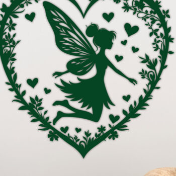 Intra απο ξύλο plywood 3mm-4mm πάχος – Paper Cut Heart with Fairy Bundle 5 Δίασταση 20x20 cm INTRAFABR-112593148 - Image 5