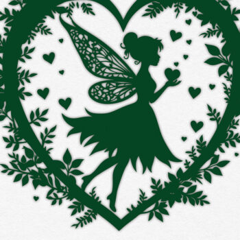 Intra απο ξύλο plywood 3mm-4mm πάχος – Paper Cut Heart with Fairy Bundle 5 Δίασταση 20x20 cm INTRAFABR-112593148 - Image 6