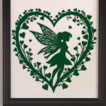 Intra απο ξύλο plywood 3mm-4mm πάχος – Paper Cut Heart with Fairy Bundle 5 Δίασταση 20x20 cm INTRAFABR-112593148 - Image 9