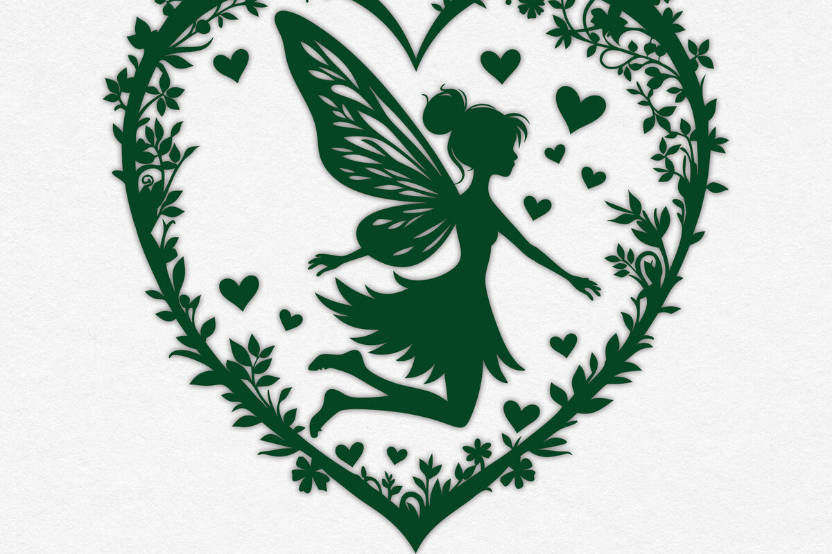 Intra απο ξύλο plywood 3mm-4mm πάχος – Χαρτί κομμένη καρδιά με  Fairy 10 Δίασταση  20x20 cm INTRAFABR-112984042