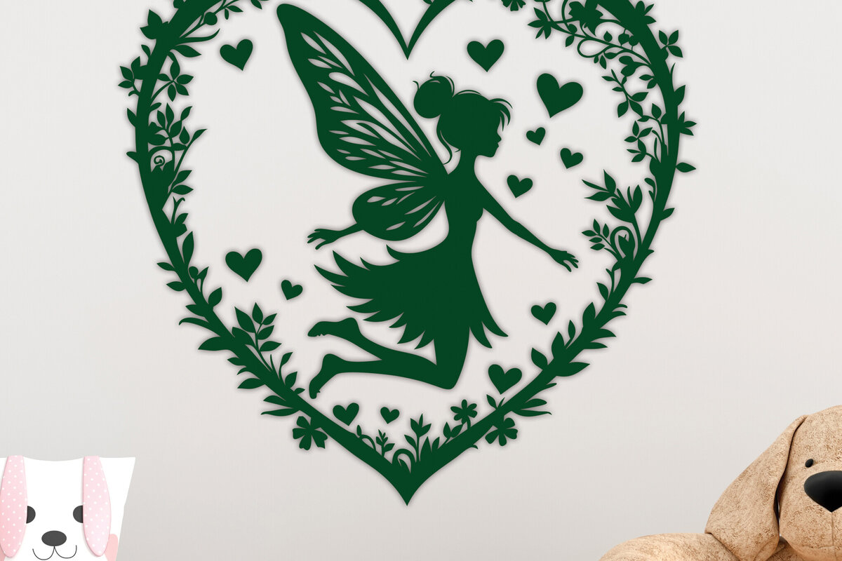 Intra απο ξύλο plywood 3mm-4mm πάχος – Χαρτί κομμένη καρδιά με  Fairy 11 Δίασταση  20x20 cm INTRAFABR-112984096