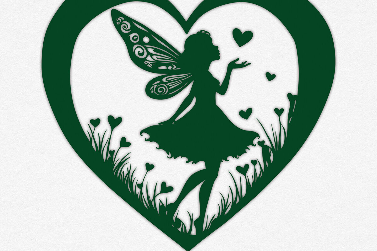 Intra απο ξύλο plywood 3mm-4mm πάχος – Χαρτί κομμένη καρδιά με  Fairy 12 Δίασταση  20x20 cm INTRAFABR-112984181