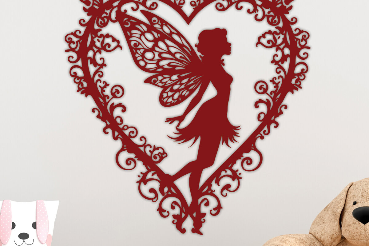 Intra απο ξύλο plywood 3mm-4mm πάχος – Χαρτί κομμένη καρδιά με  Fairy 18 Δίασταση  20x20 cm INTRAFABR-113211891